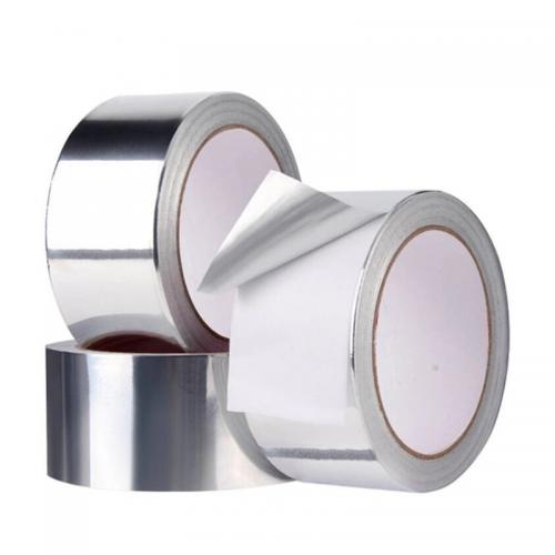 One Side High Temperature Aluminum Foil Tape With Silicone Coated Glassine Release Paper