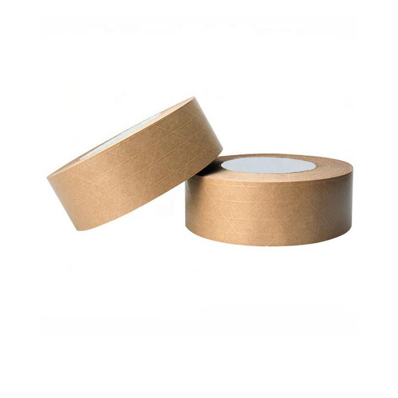 Self Adhesive Fiber Reinforced Crepe Kraft Gum Paper Packing Tape