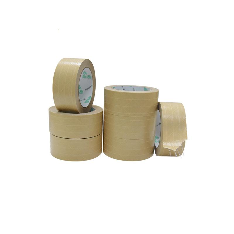 Self adhesive reinforced kraft paper tape