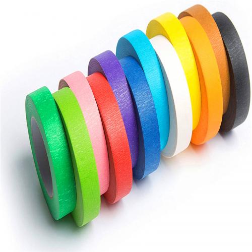 High flexibility Rainbow Coloured Masking Tape For Painting , Easy To Remove