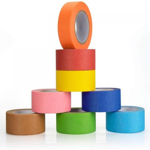 Low Adhesive Solvent - Based Acrylic Red Colorful Thin Masking Tape Crepe Paper