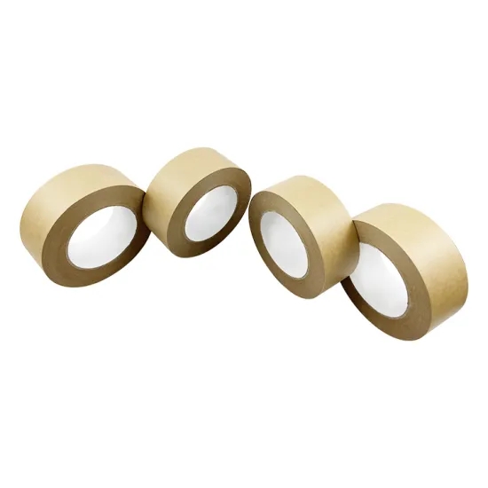 Kraft Paper  Packaging Paper Tape Gummed Tape Brown Packing Tape Carton Sealing Tape Self Adhesive Packing Tape Strong Adhesive Hand Tearable for Masking, Moving